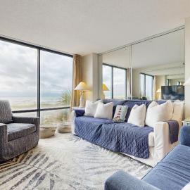 Beachfront condo shared pool large balcony and beach access