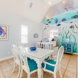 Dog-friendly beachfront home with private boardwalk park style grill deck beach view
