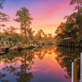Escape on the River Private Dock Kayaks Gazebo