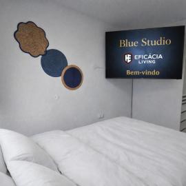Blue Studio - Cozinha Privativa - Eficacia Living Abrantes, hotel a Abrantes