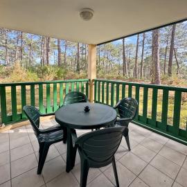 Appartement T2 avec PISCINE- 4 couchages - TERRASSE VUE SUR LA FORET - PARKING - PROCHE LAC ET OCEAN