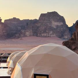 Red sand tent