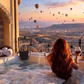 Viesnīca Simera in Cappadocia - Special Class - Best View Rooftop pilsētā Učisara