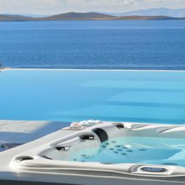 Mykonos Sea&Sunset view villa pool-hot tub by Calypso Sunset Villas
