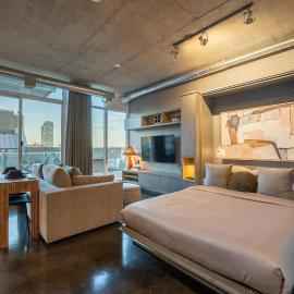 Downtown Views | Boutique Luxury Suite + Workspace
