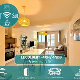 Le Colbert, spacieux, 4 chambres, 4 salles de bain