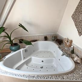 Modern Cozy Asian Style bedroom with Kingsize Spa bath