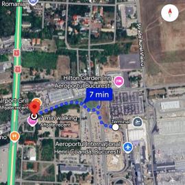 7 min walking to airport, hotel in Otopeni