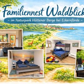 Familiennest Waldblick - im Naturpark Hütten bei Eckernförde