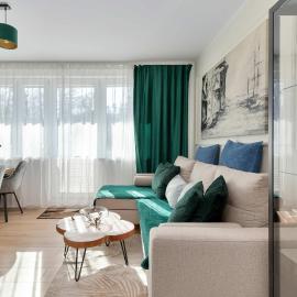 Przytulny Apartament z Balkonem i Biurem w Gdańsku by Noclegi Renters