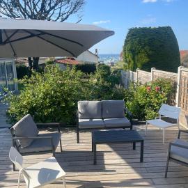 Maison chaleureuse, vue mer, 6 personnes