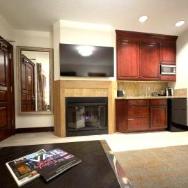 BC Lodge King Suite Fireplace Village Location