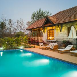StayVista's Orchard by the River - 5BHK Pet-Friendly Villa with Bar