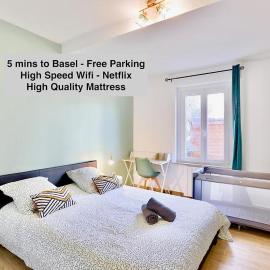 5 mins to Basel - Private Parking Space - Fully Renovated
