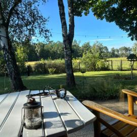 Flämingpanorama - Ländliches Gartenhaus mit Kamin und Naturpanorama 1200 qm komplett umzäunt, hotel i Niedergörsdorf