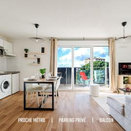 T3 Spacieux en duplex - Balcon - Parking - Métro