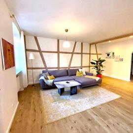 Charmantes, stylisches Apartment im Fachwerkhaus am Schlossplatz, viešbutis mieste Švecingenas
