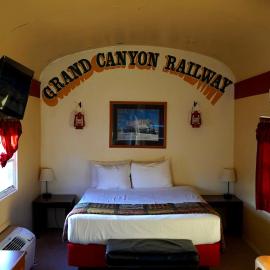Historic Rail car on route 66, hotel in Williams