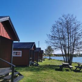 Stuga1-6 Dalskärs camping Badrum i Servicehus, viešbutis mieste Bergkvara