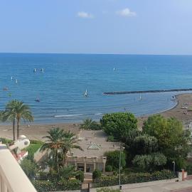 La terraza azul