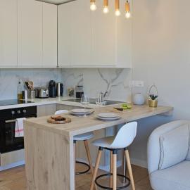 Maison bleue, appartement avec terrasse