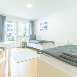 -MrLiving- Moderne Apartments im Pohlheim-Hausen, Einzelbetten, Smart-TV, Küche -PH01, PH02-