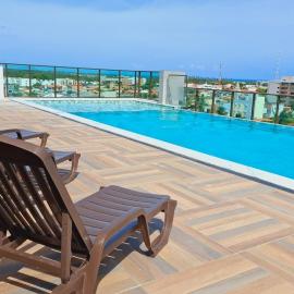 Apê Prestige - 2Q Suite com Ar -Piscina - 2 vagas de garagem
