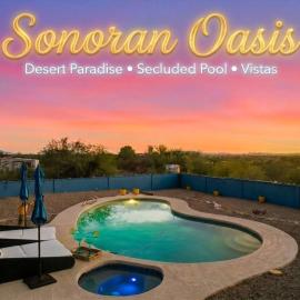 New Sonoran Oasis pool hot Tub Sleeps 12