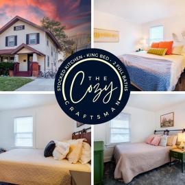 King Bed, Stocked Kitchen, Easy Driveway Parking, 2mi to Downtown & Coliseum, hotell i Fort Wayne