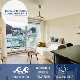 Appartement centre ville Stella-Plage terrasse sud-ouest
