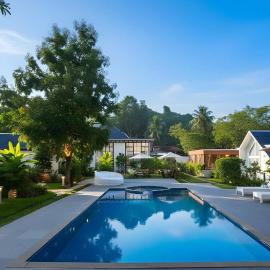 StayVista at Luma - 350 mtr from Mandwa Jetty, hótel í Alibaug