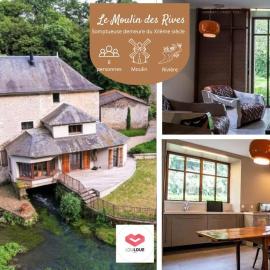 Moulin historique du XIIᵉ siècle – Élégance & caractère, hotel a Romagne