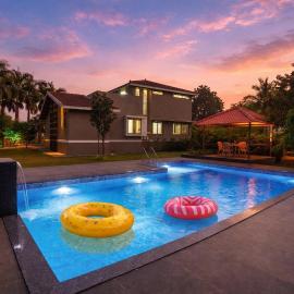 StayVista at Canton Villa with Outdoor Pool, AC, WiFi