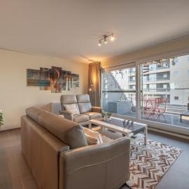 Bright seaview apartment with terrace in Ostend