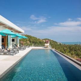Villa Danisa 4BR Panoramic Ocean View with Infinity Pool & Private Gym, hotel in Choeng Mon Beach
