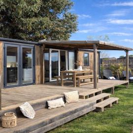 Le Tropical Mobil Home 6 Personnes - Plage à 200m - Parc Aquatique - Camping 5 Etoiles Les Dunes