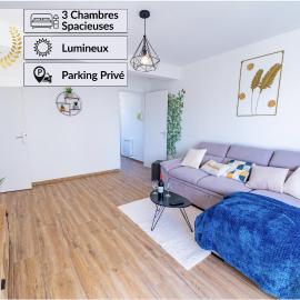5 lits, 3Ch, 100m2, Free Parking, Spacieux