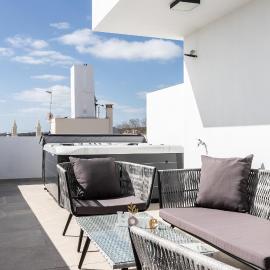 Duplex Vista Horizonte Mar com Jacuzzi e Barbecue