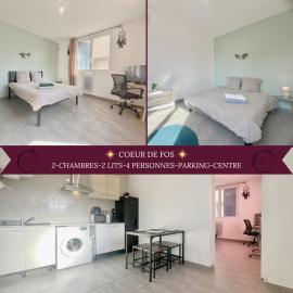 Coeur de Fos-Centre Ville-CLIM-Plages-Parking-4 personnes
