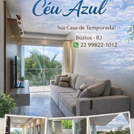 05 minutos da praia - Casa Superior céu azul Buzios