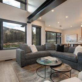 Updated home with a private hot tub fireplace & mountain views - dog friendly