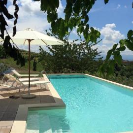 Panoramic villa on the hills of the Langhe among the vineyards large swimming pool