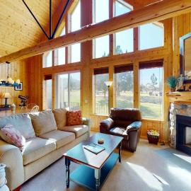 Golf course-view chalet with fireplace pools tennis gym golf volleyball