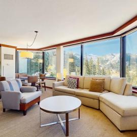 Resort at Squaw Creek corner unit with sweeping valley views