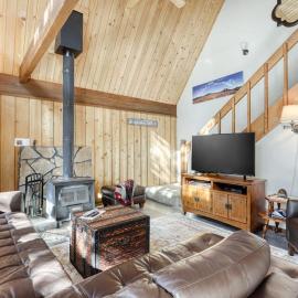 Cozy cabin with three decks EV charger & SHARC Passes - dog-friendly