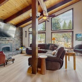 Charming Home Steps from Beach with Lake Views Game Room Near Ski Resort