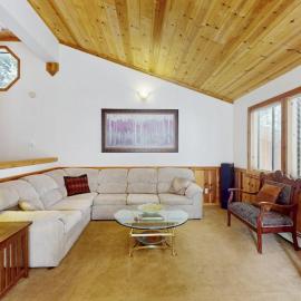 Rustic home with wood stove deck open floor plan & nearby activities