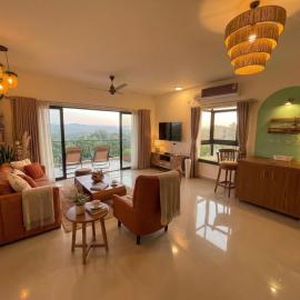 Sukoon - Valley View 1BHK with Pool & Sunroom