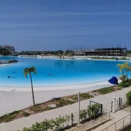 Apartamento con laguna de aguas cristalinas