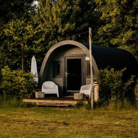 Glamping Pod in de natuur Eigen badkamer